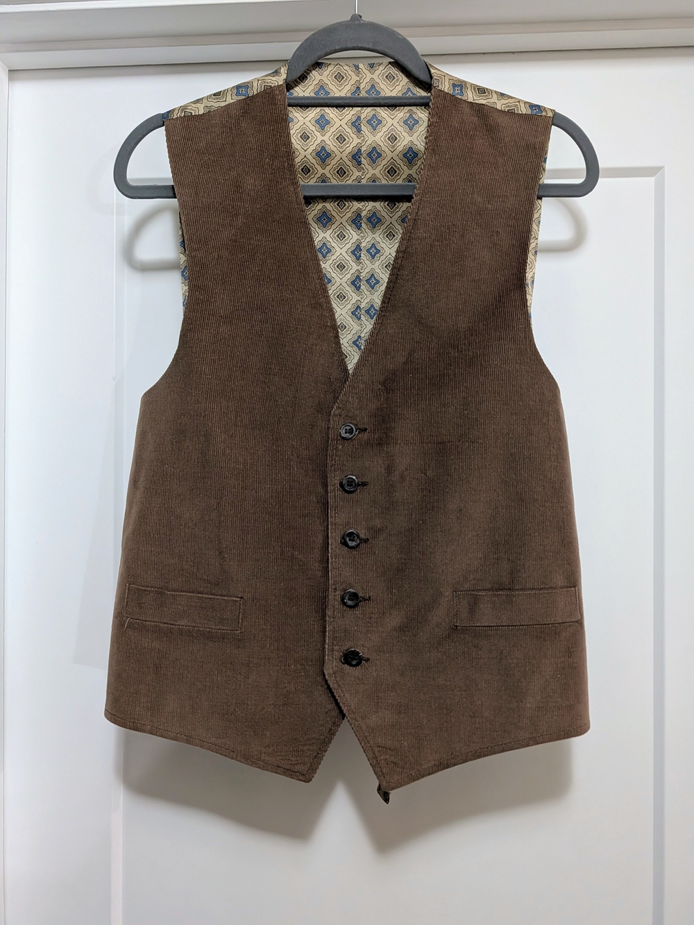 Men's Vintage Brown Corduroy Vest